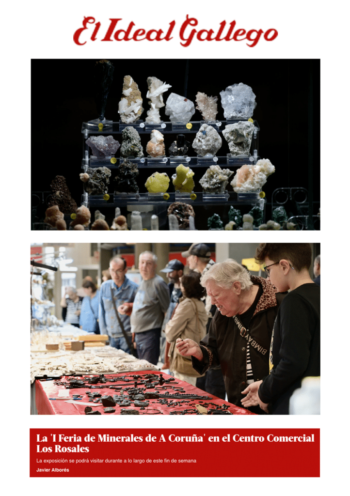Así es la ‘I Feria de Minerales de A Coruña’ en el centro comercial Los Rosales